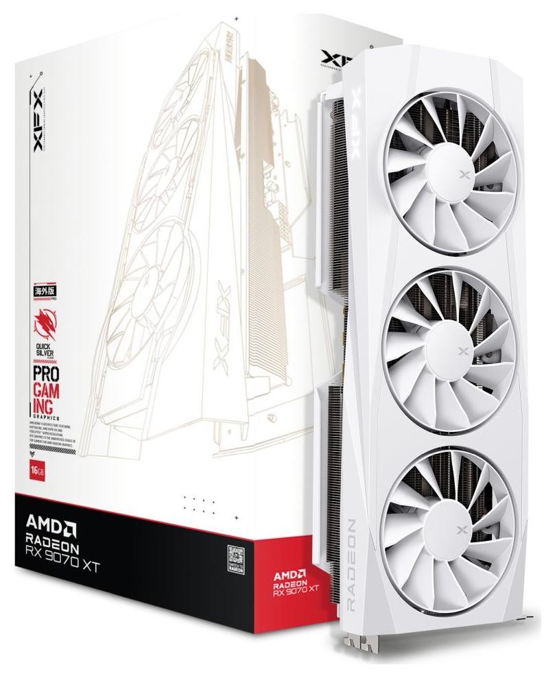 XFX Radeon RX 9070 XT Quicksilver White 16GB GDDR6