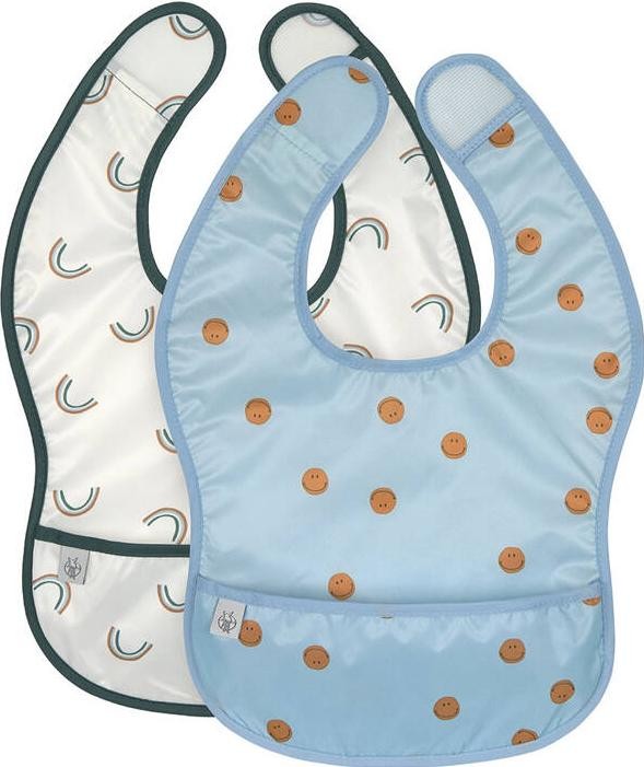 Śliniak Lassig Happy Rascals Smile 1311019340 2 szt. niebieski