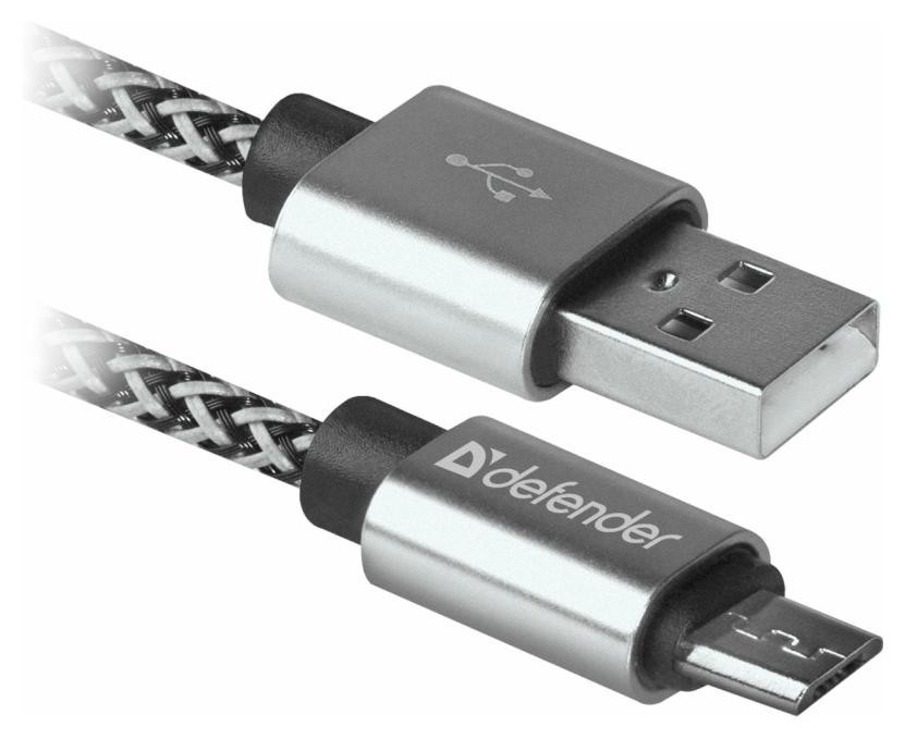 Defender USB AM-MICRO BM 1.0m 2.1A Biały