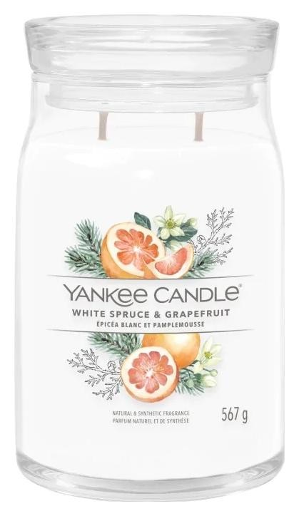 Świeczka duża Yankee Candle Signature White Spruce & Grapefruit Świeca Duża 567g
