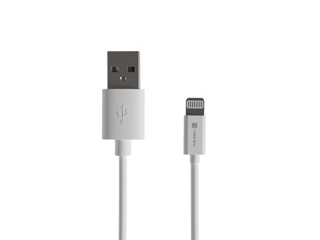 Natec Prati Lightning - USB 2.0m biały MFI