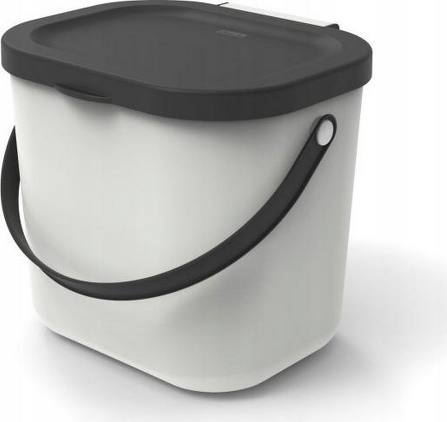 Kosz na śmieci Rotho Albula 6L biało-czarny