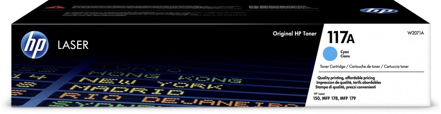 Oryginał Toner HP 117A (W2071A) błękitny