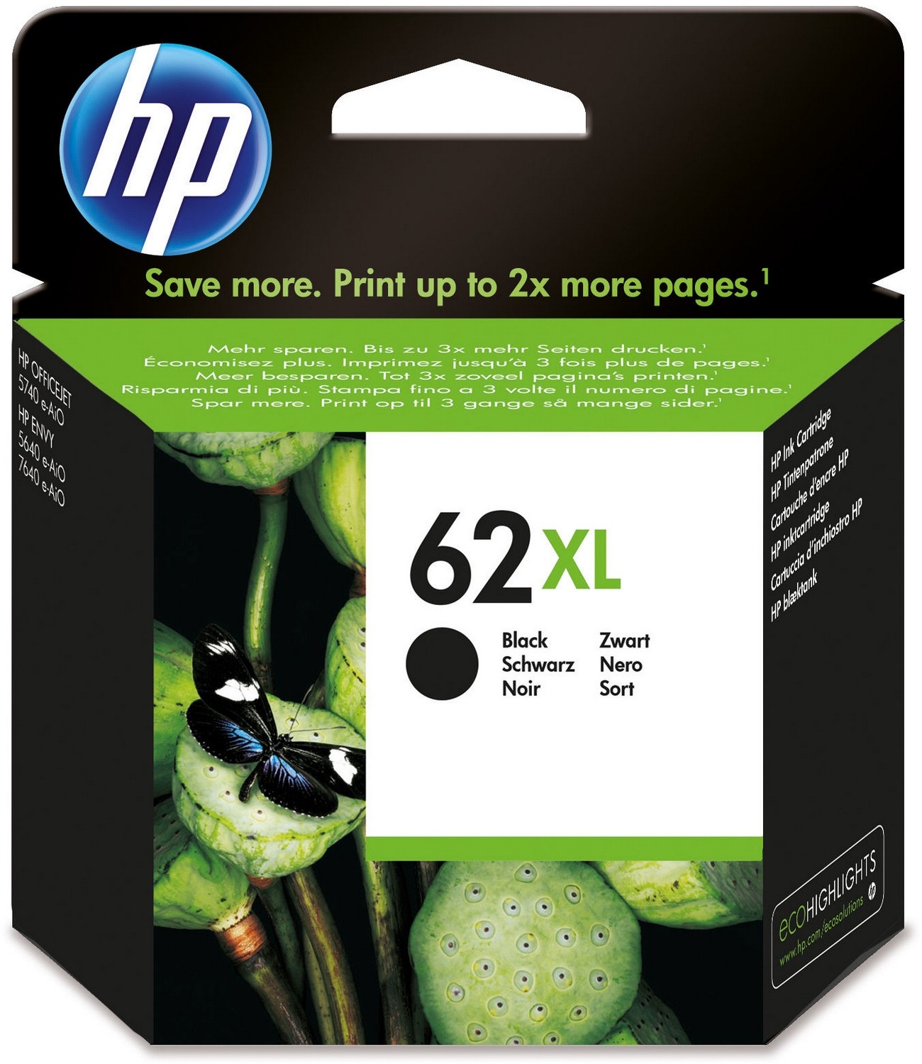 Oryginał HP 62 XL czarny C2P05AE Instant ink