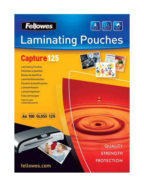 Przezroczyste Fellowes 125mik blyszczące 100szt (53074) A4