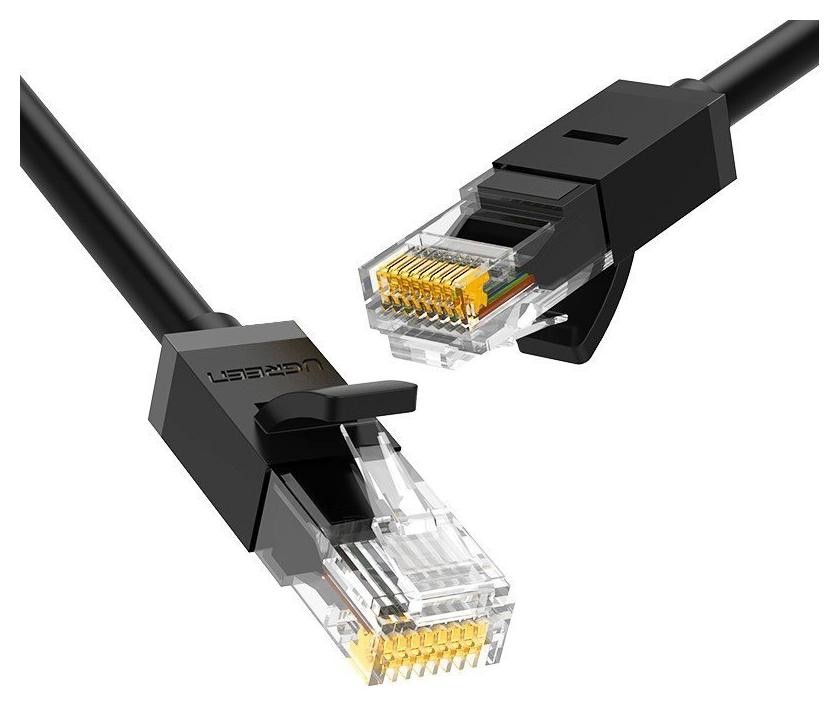 Ugreen Ethernet RJ45, Cat.6, UTP, 2m czarny, pozłacane końcówki