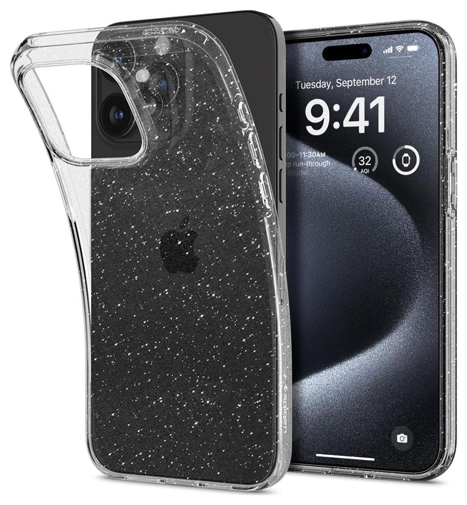 Etui typu plecki Spigen Liquid Crystal iPhone 15 Pro Glitter Crystal