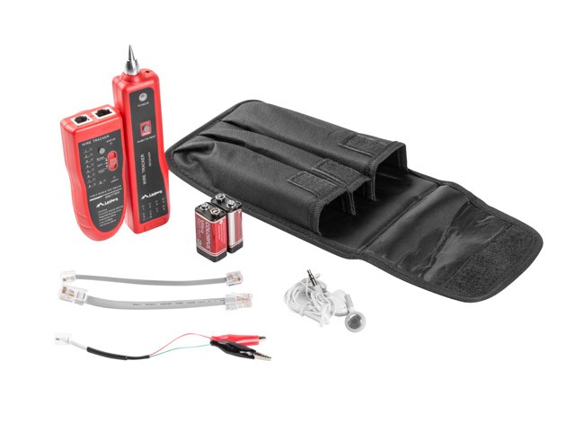 Lanberg tester przewodów LAN RJ45, RJ12, RJ11, COAXIAL z funkcją lokalizatora
