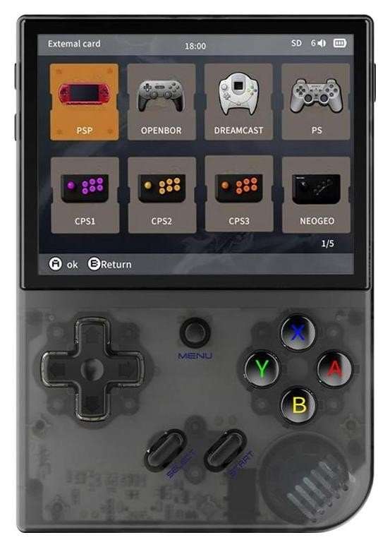 ANBERNIC RG 35xx (2024) Przenośna konsola do gier RETRO czarna