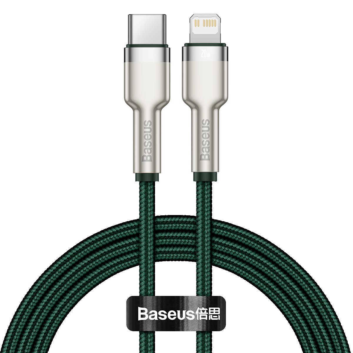 Baseus lightning - USB-C Cafule, PD, 20W, 2m (zielony)