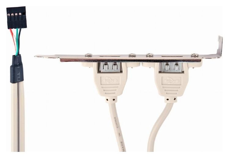 Gembird Gniazdo USB x 2 na śledziu