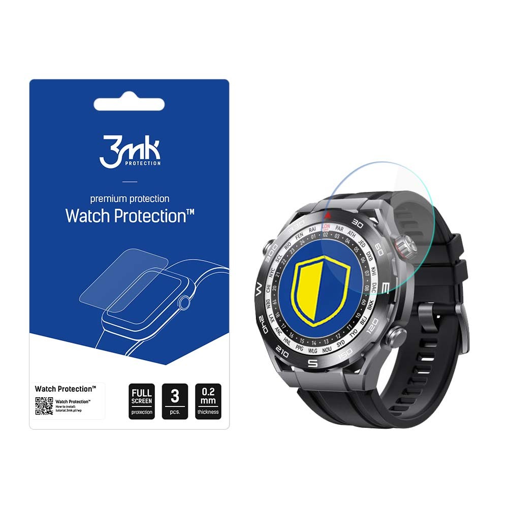 3mk Watch Protection v. FlexibleGlass Lite do Huawei Watch Ultimate