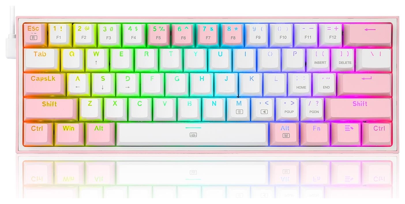 Redragon K617 Fizz RGB white/pink