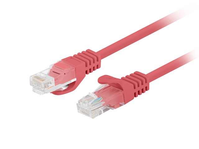 Patchcord kat.6 UTP 2m czerwony Fluke Passed Lanberg 10-Pack
