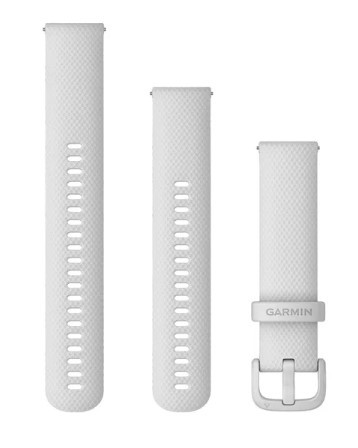 Garmin Pasek silikonowy na nadgarstek Quick Release 20 (biały / biała sprzączka)