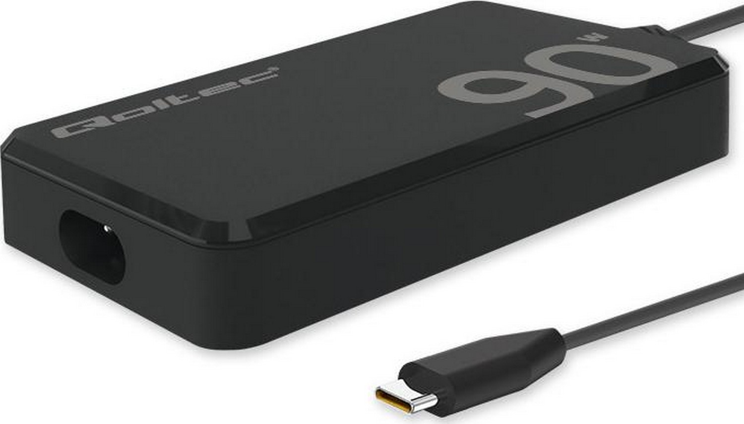 Zamiennik Qoltec 90W GaN Super Fast SLIM | PD | 5-20V | 4.5A | USB-C 3.1 | Laptop | MacBook | Smartfon | + kabel