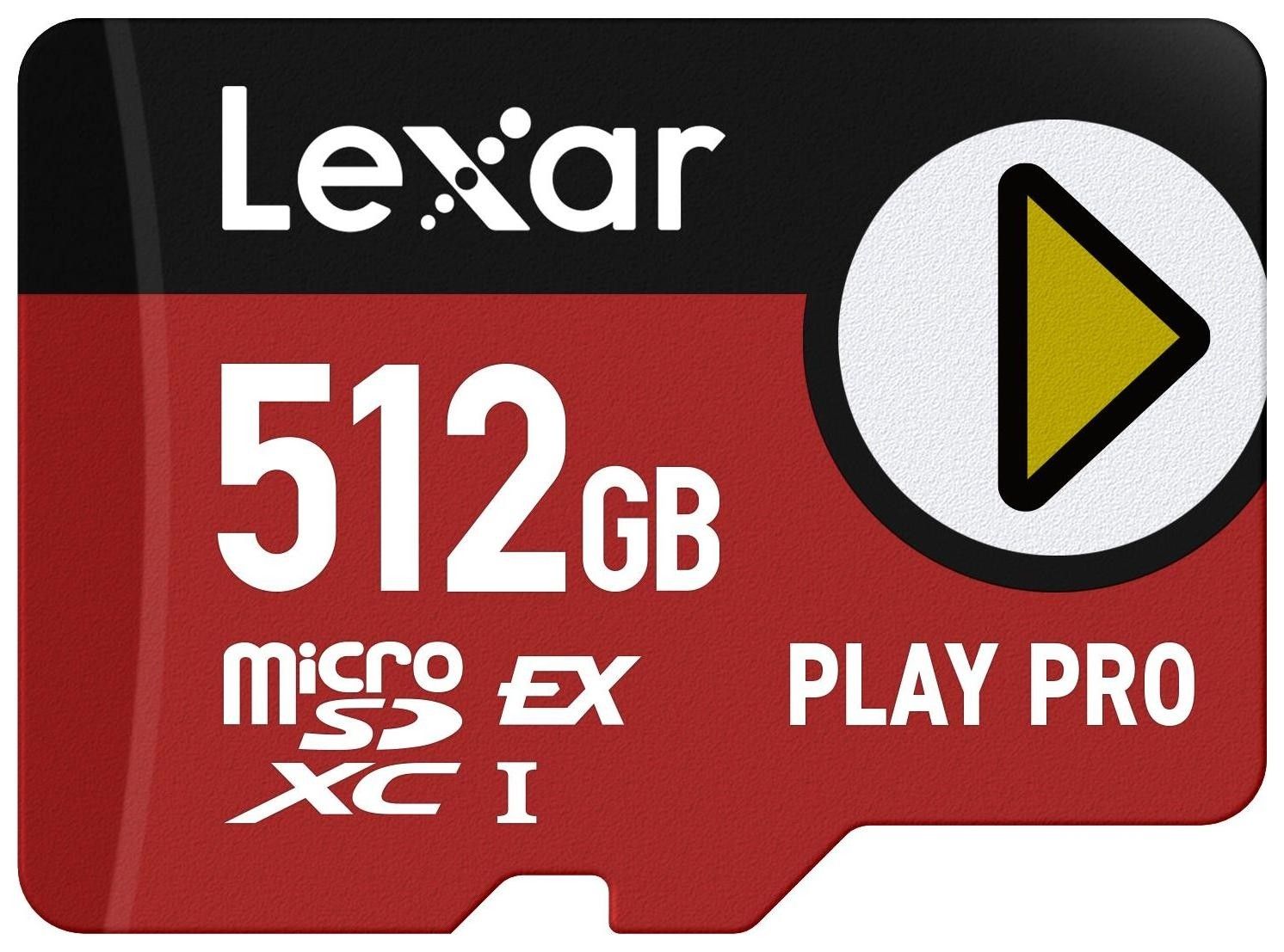 Lexar 512GB microSDXC Express PLAY Pro Express 7.1 UHS-I C10 U3 V30