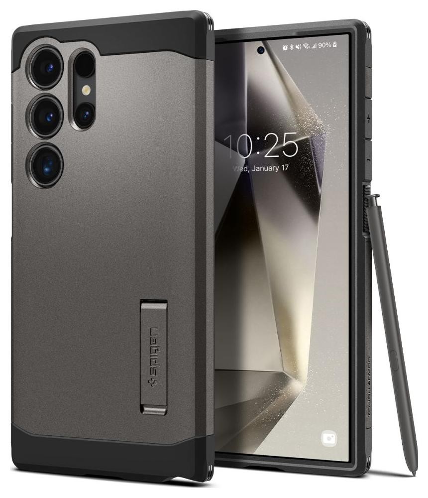 Etui typu plecki Spigen Tough Armor do Samsung Galaxy S24 Ultra szary