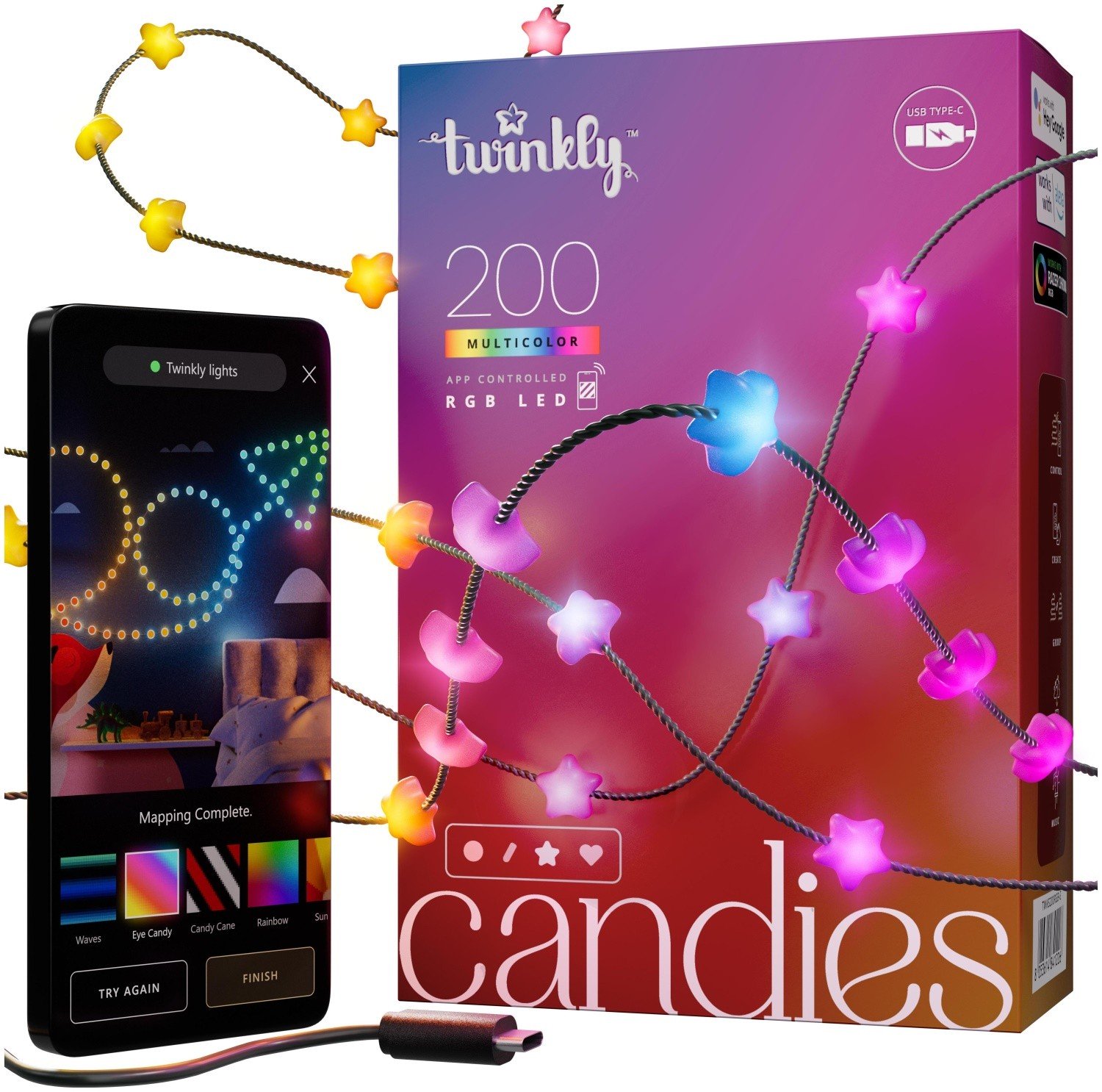Twinkly Candies LED TWKS200RGB-G