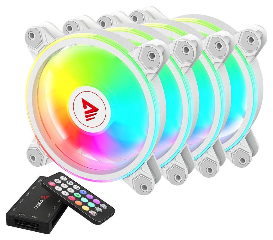 Savio FAN-01 4-pack 120mm ARGB białe