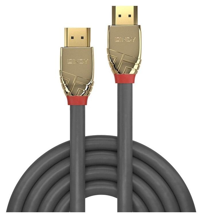 Lindy HDMI 2.0 High Speed M/M 5m szary/gold