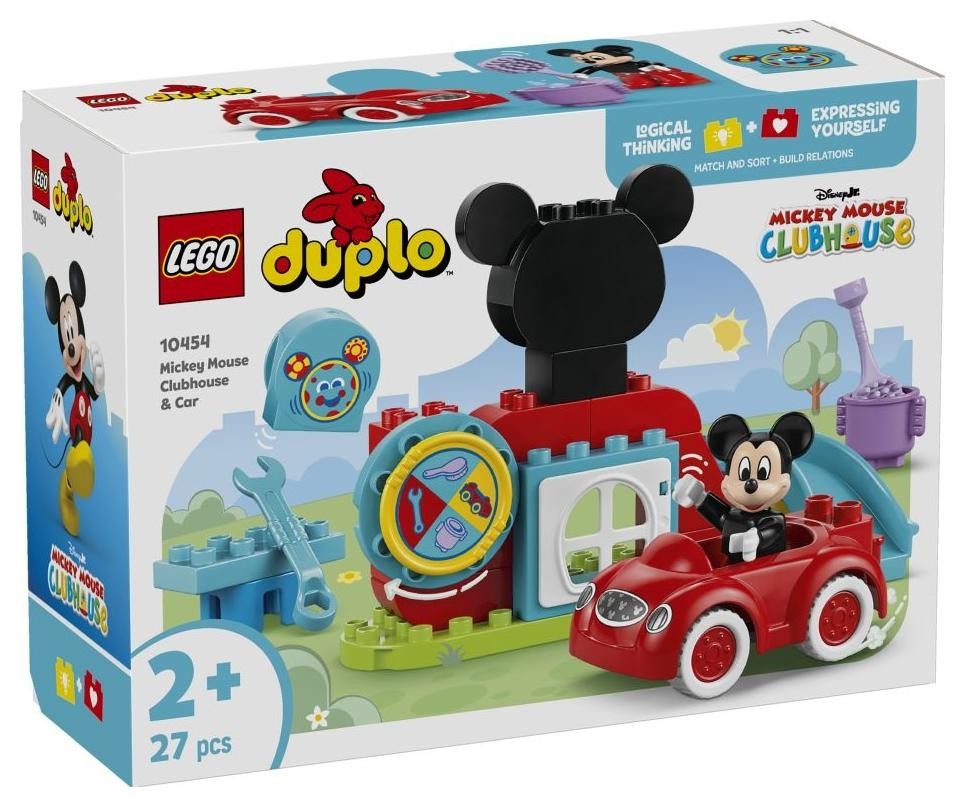 Klocki konstrukcyjne LEGO Duplo 10454 Klub przyjaciół Myszki Miki i samochód