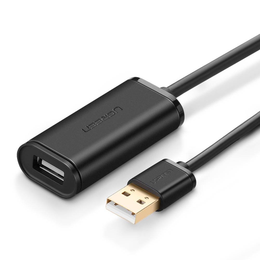 Ugreen US121 USB 2.0 przedłużający, aktywny, 5m czarny