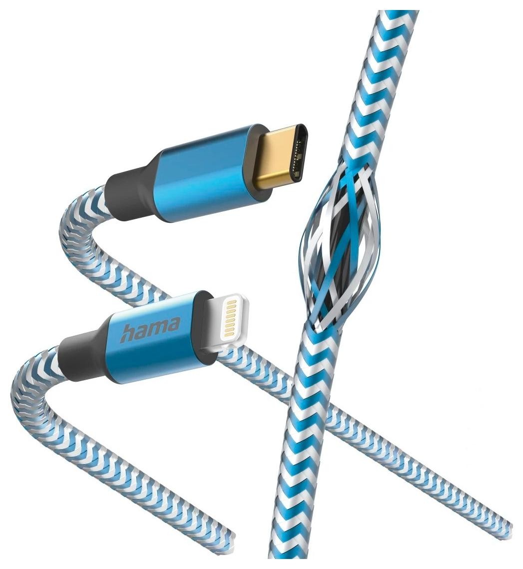 Hama Reflected USB-C - Lightning, 1,5m, niebieski
