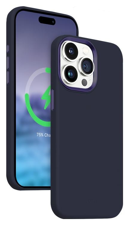 Etui typu plecki Crong Color Cover LUX Magnetic - Etui iPhone 15 Pro Max MagSafe (granatowy)