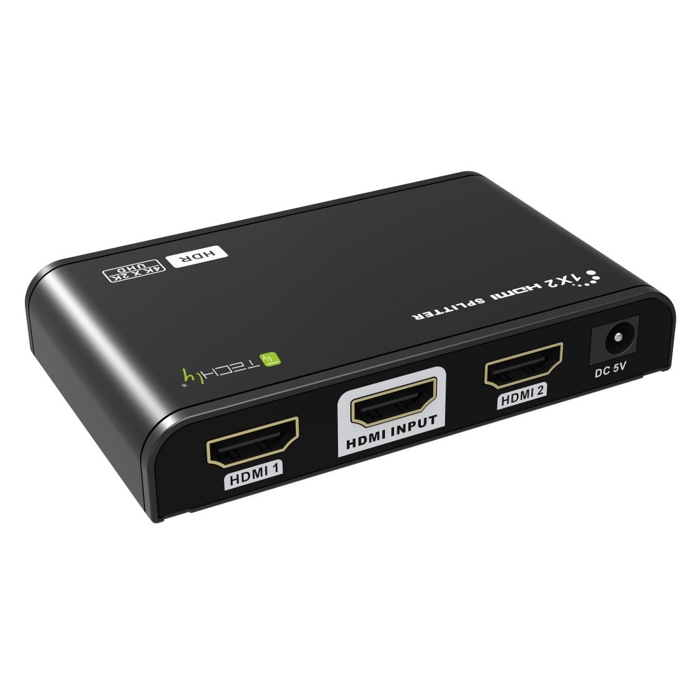 Techly 104837 Rozdzielacz Splitter HDMI 2.0 1x2 4K 60Hz HDR EDID