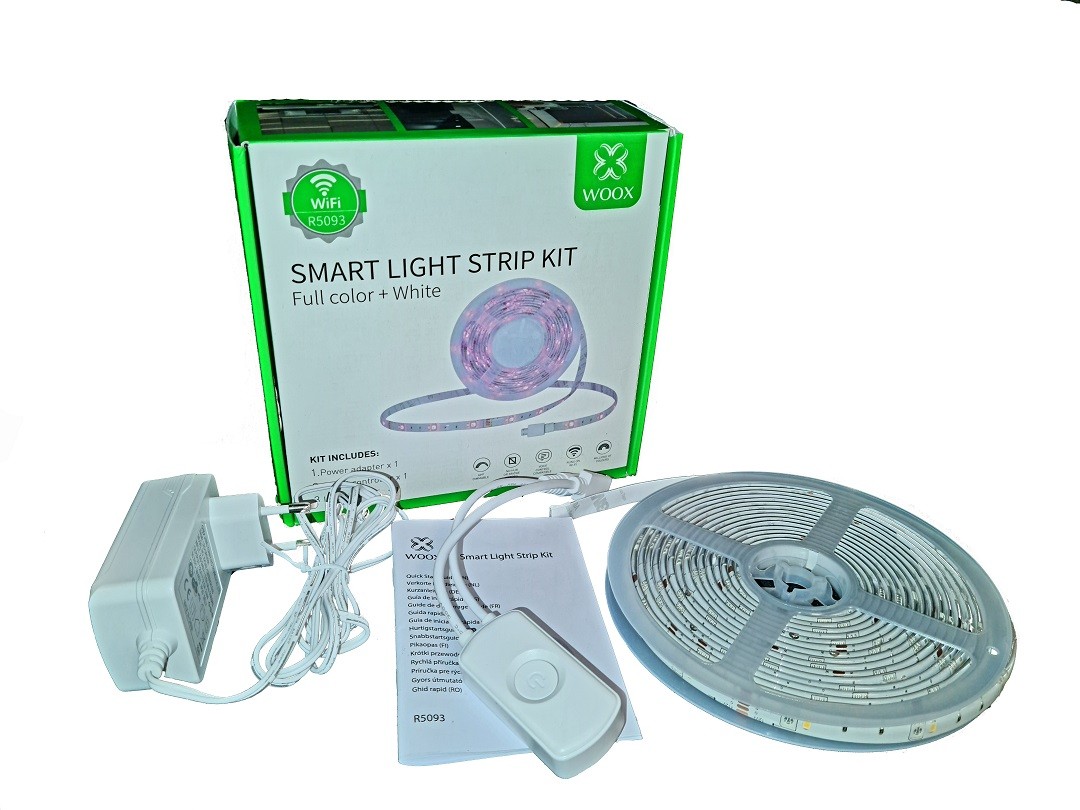 WOOX R5093 Inteligentna smart taśma LED 5050 RGBW, WiFi, 24W, IP65, 5m