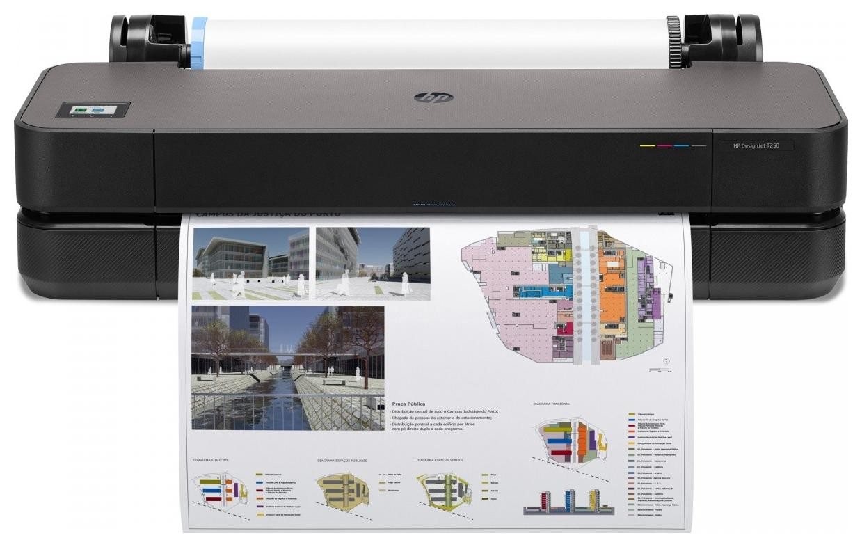 Kolorowa Ploter HP DesignJet T250 24-in Printer