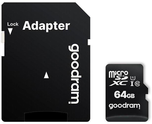 GOODRAM 64GB microSDXC class 10 UHS I + adapter