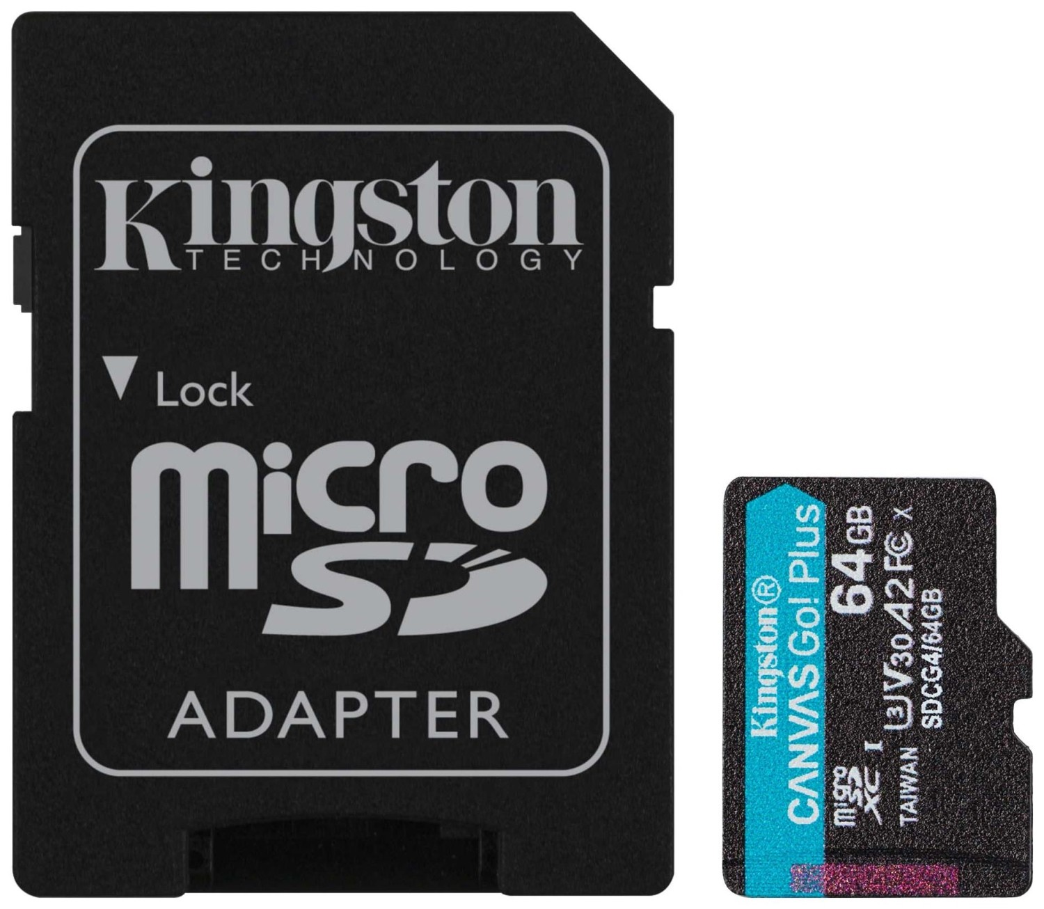 Kingston microSDXC Canvas Go! Plus Gen4 64GB A2 U3 V30 + adapter