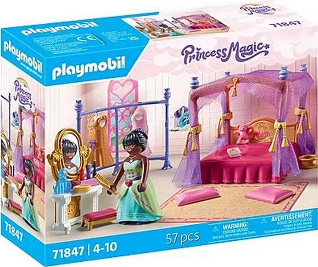 Klocki konstrukcyjne Playmobil Princess Magic 71847 Sypialnia księżniczek z garderobą
