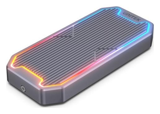 Obudowa do dysków twardych Unitek M.2 SSD NVMe/SATA 10Gbps RGB