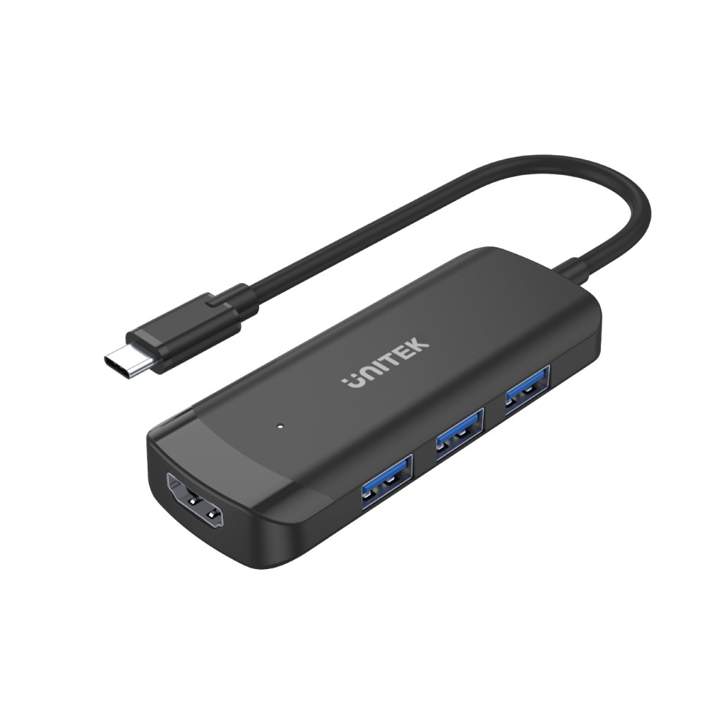 Aktywny Unitek USB-C 3xUSB-A 3.1, HDMI 4K@30Hz