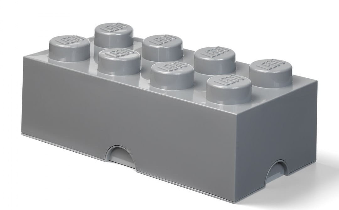 Pudełko na klocki Lego Storage Brick 8 ciemnoszary