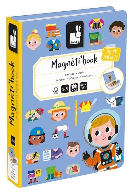 Zabawka edukacyjna,zabawki magnetyczne Janod Magnetibook Zawody