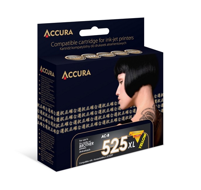 Zamiennik Accura ink Brother (LC525Y) zamiennik XXL