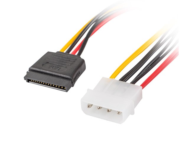 Lanberg kabel Molex - 2x SATA M/F 30cm