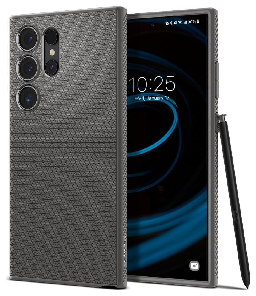 Etui typu plecki Spigen Liquid Air do Samsung Galaxy S24 Ultra Granite Grey