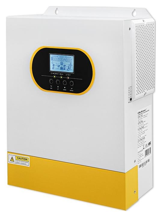 Qoltec Hybrydowy inwerter solarny Off-Grid 3.5kVA| 3.5kW | 100A | MPPT | LCD | BMS | Sinus