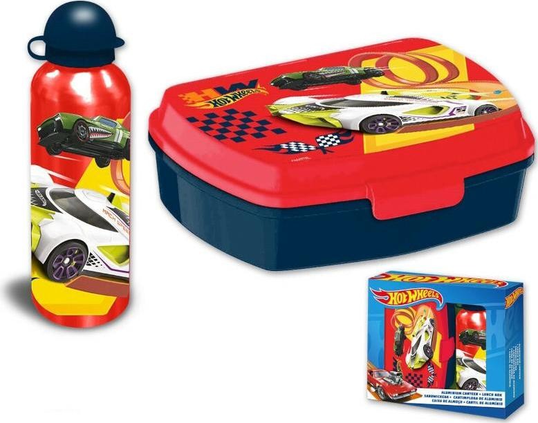 Zestaw śniadaniowy Hot Wheels Zestaw śniadaniówka + bidon 500 ml HW00001