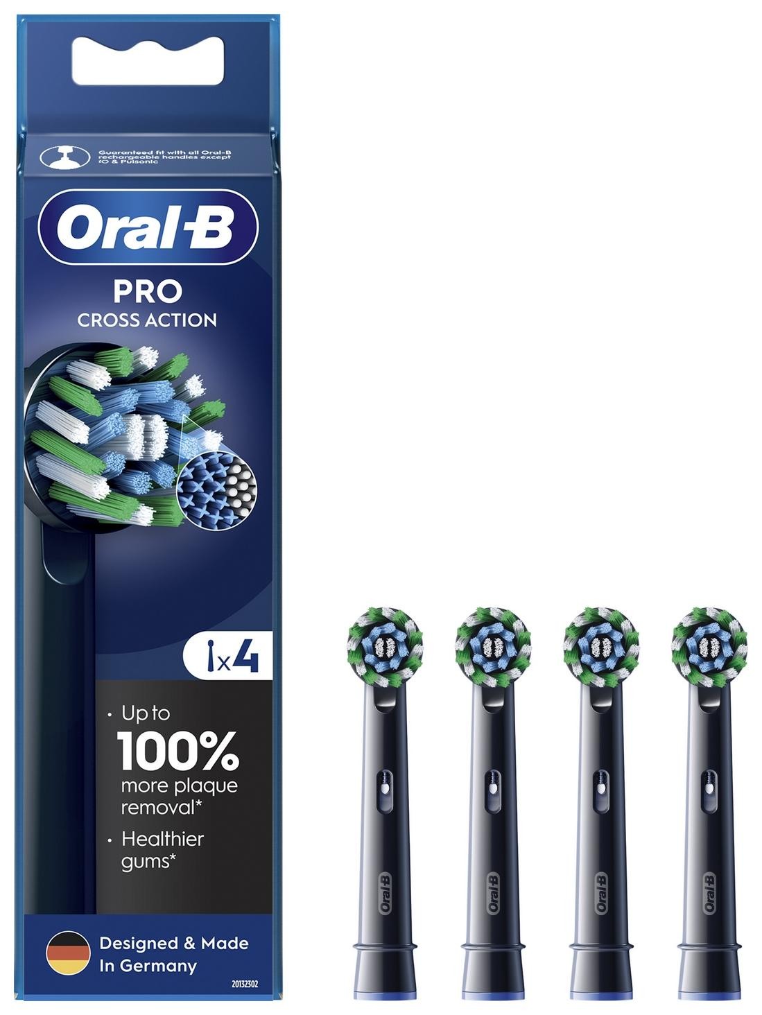 Końcówki do szczoteczek Oral-B EB50BRB CrossAction czarny 4 szt.