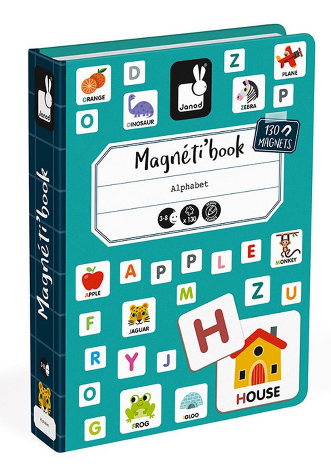Zabawka edukacyjna,zabawki magnetyczne Janod Magnetibook Alfabet