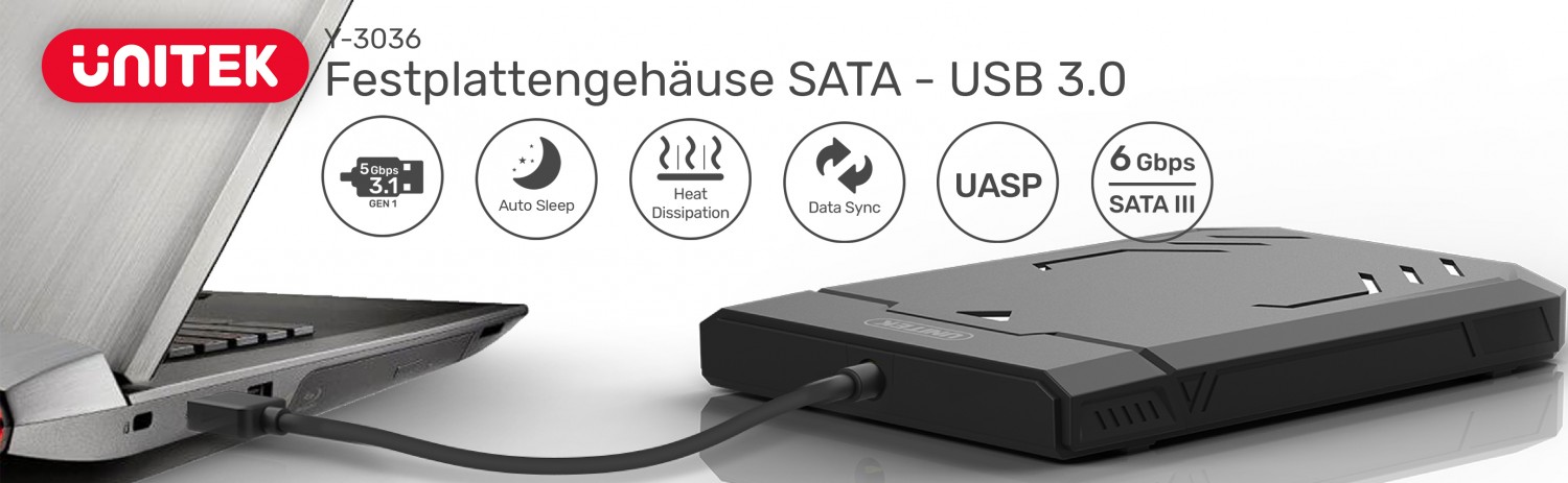 Obudowa do dysków twardych Unitek Obudowa USB-C 5Gbps HDD/SSD SATA UASP