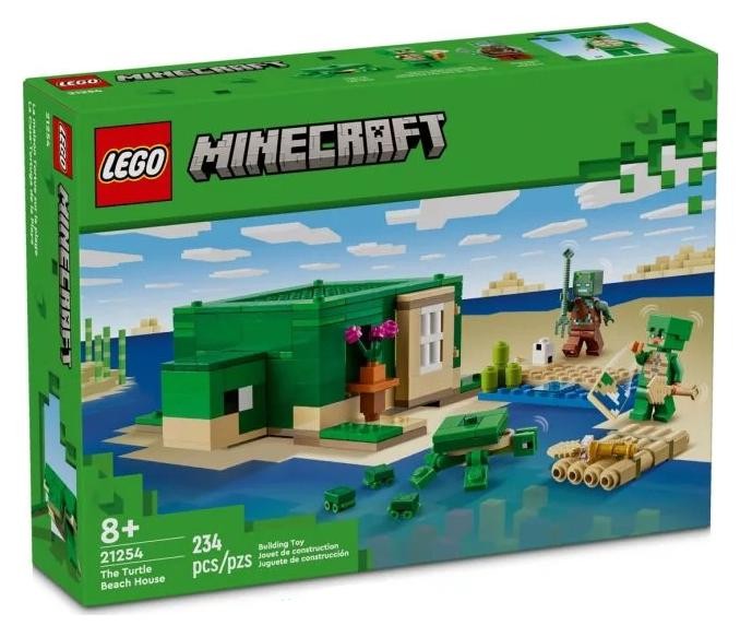 Klocki konstrukcyjne LEGO Minecraft 21254 Domek Na Plaży Żółwi