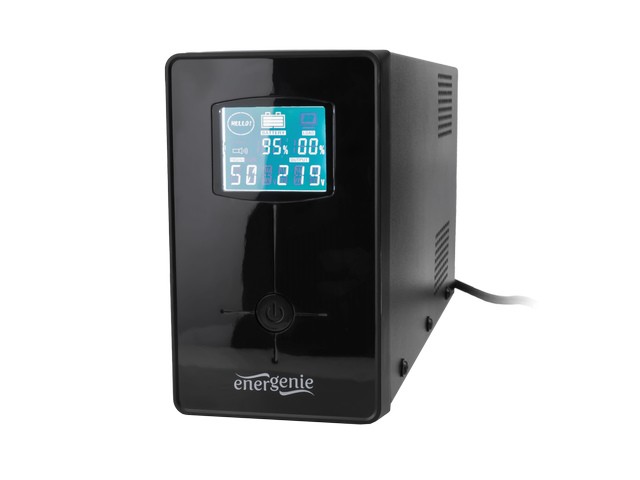 Energenie by Gembird Line-In 850VA, 2xIEC, 1xSCHUKO 230V, USB, RJ11 IN/OUT, LCD