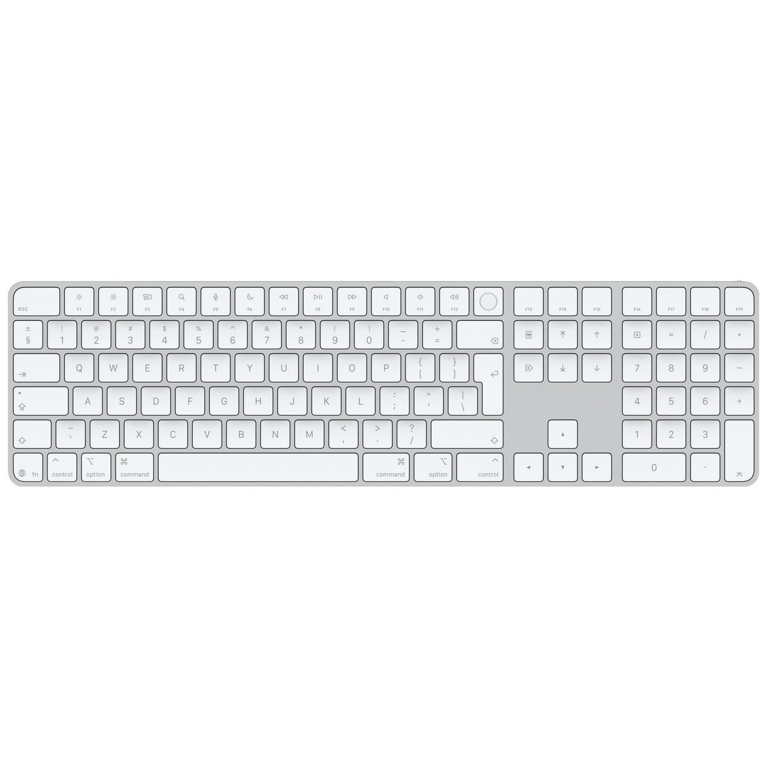 Apple Magic Keyboard Touch ID pole numeryczne US Int. biały